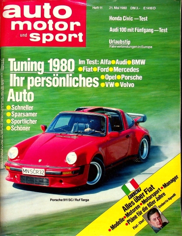 Deckblatt Auto Motor und Sport (11/1980)
